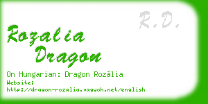 rozalia dragon business card